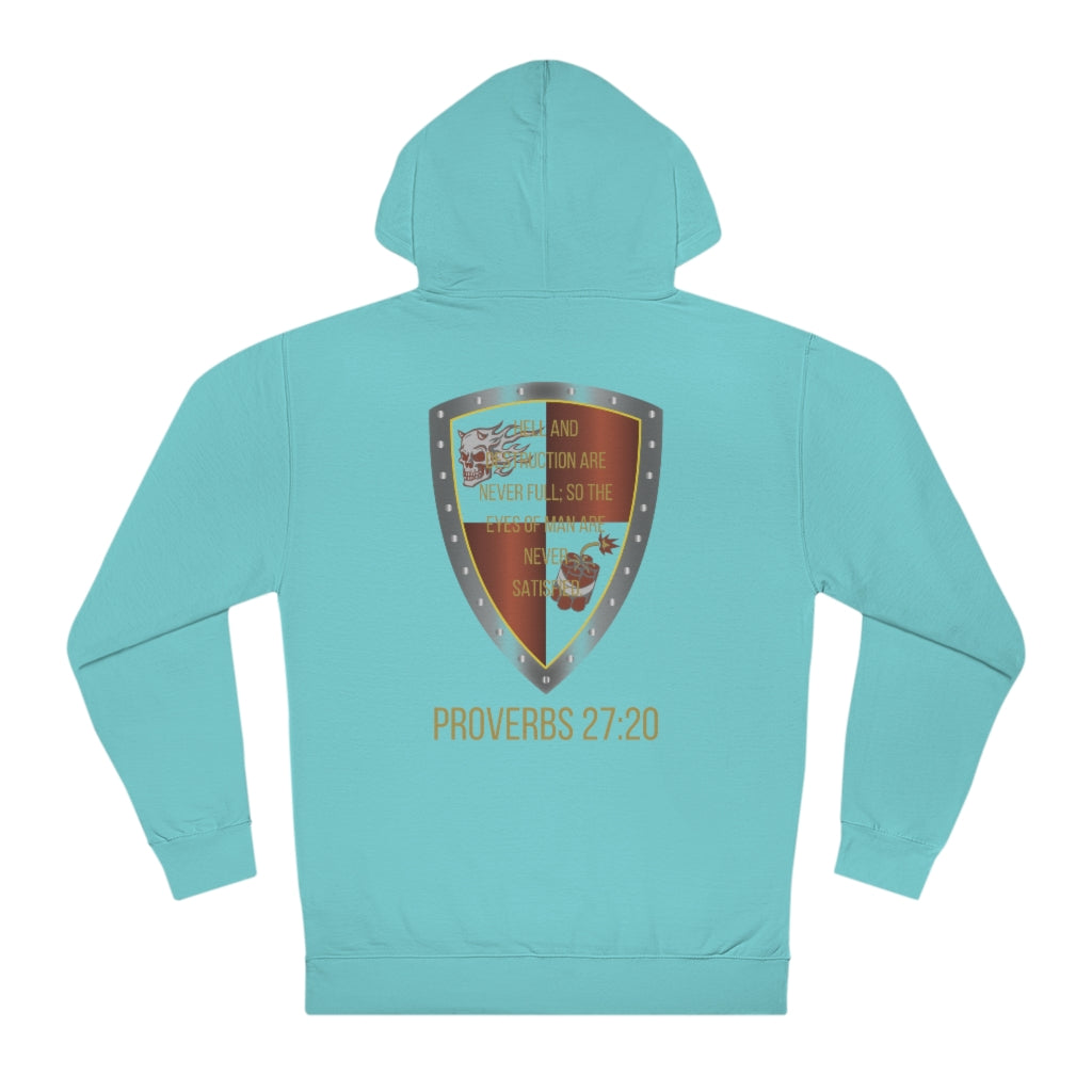 Proverbs 27:20 Shield of Faith Hooded Sweatshirt