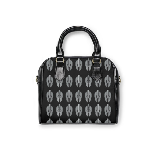 God Armory Pattern Shoulder Handbag