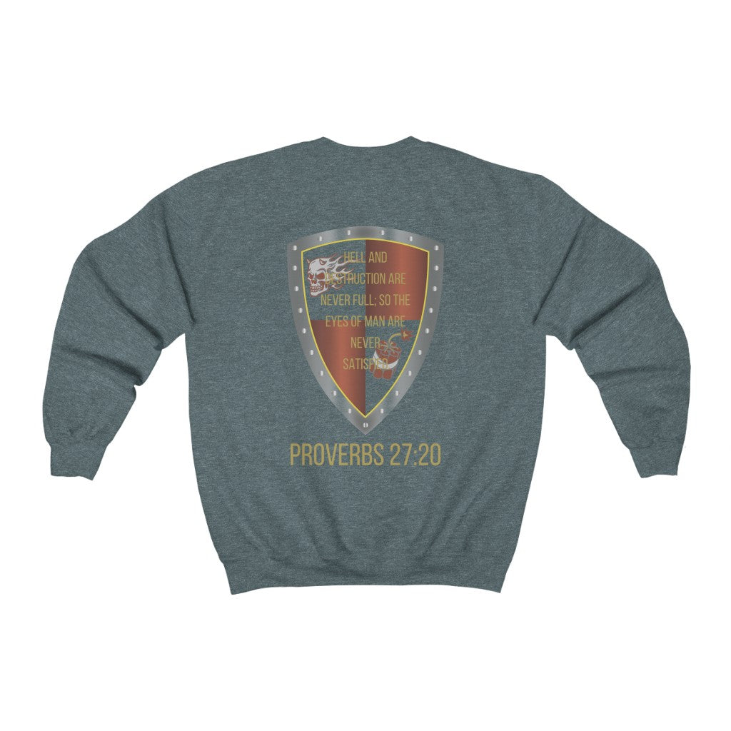 Proverbs 27:20 Shield of Faith Sweater