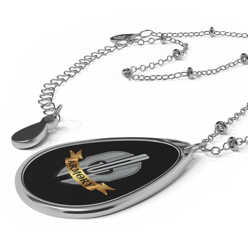 God Armory Oval Necklace - Black