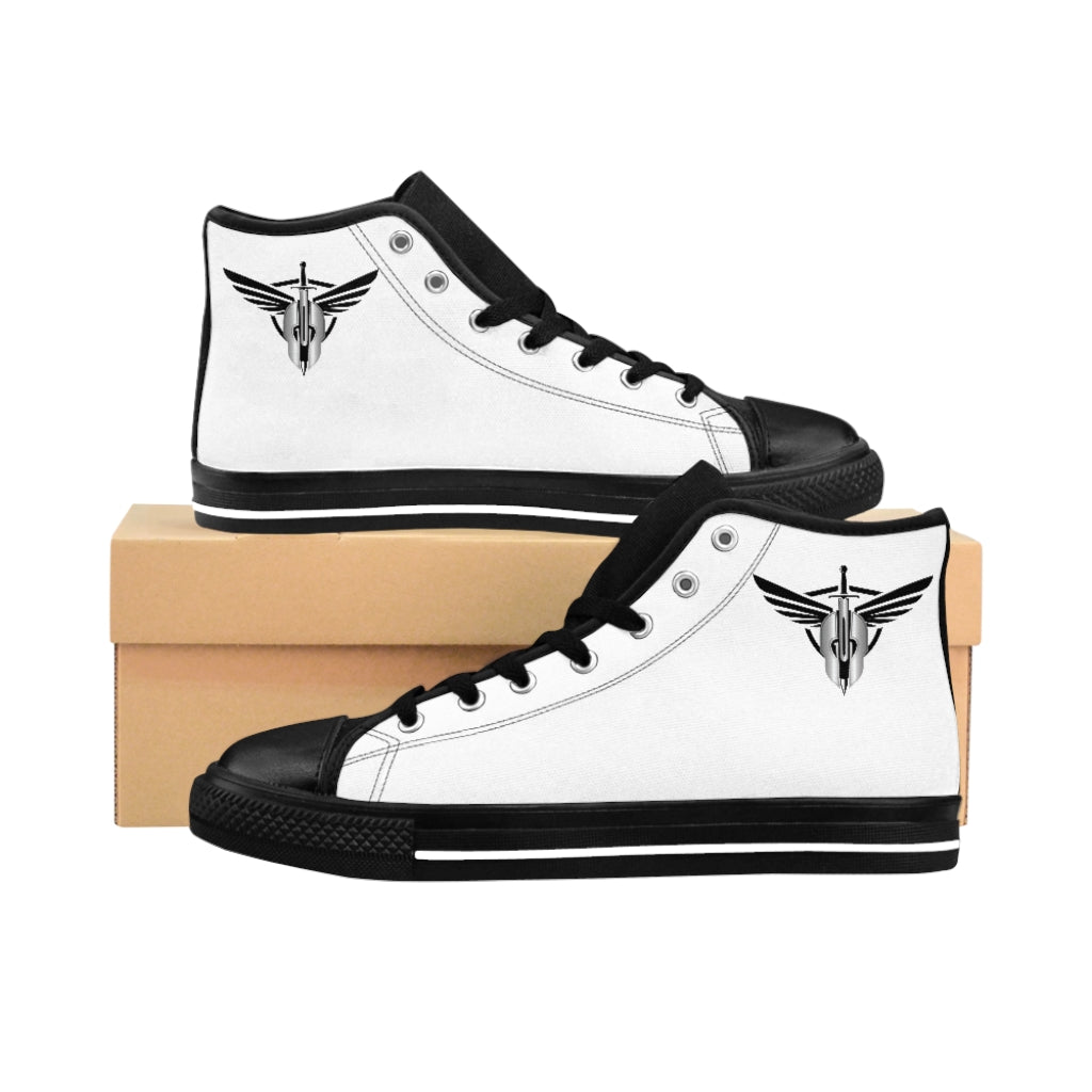 God Armory Wings Men's High-top Shoes of Peace- White