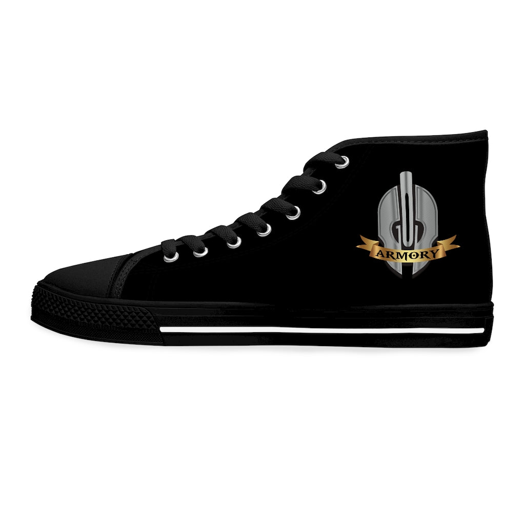 God Armory Women's High Top Shoes of Peace - Black