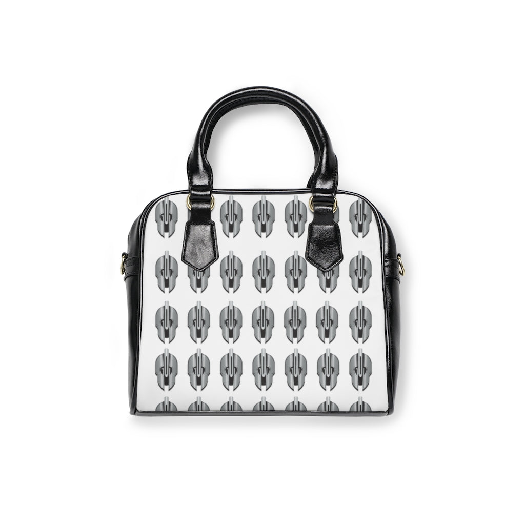 God Armory Pattern Shoulder Handbag