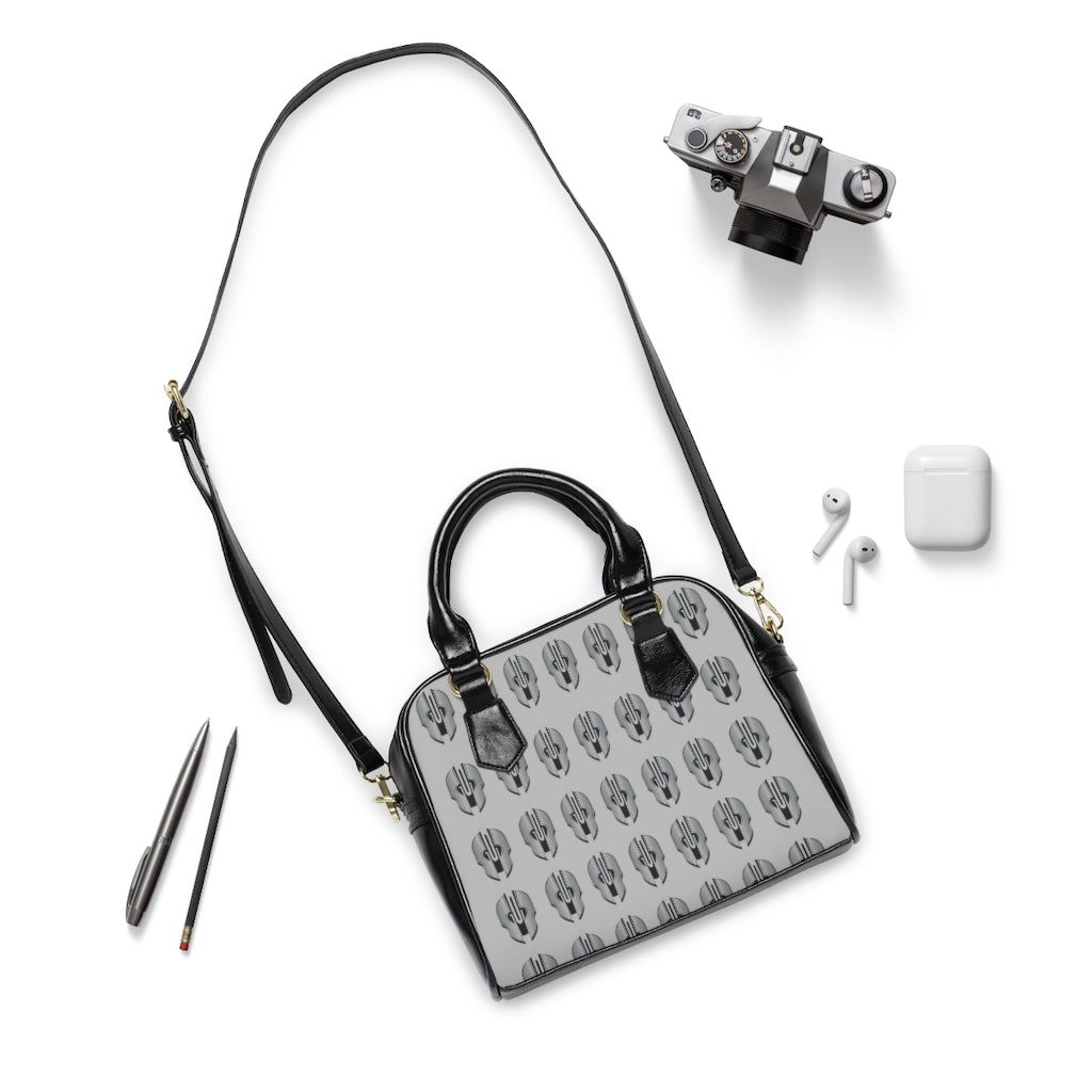 God Armory Pattern Shoulder Handbag