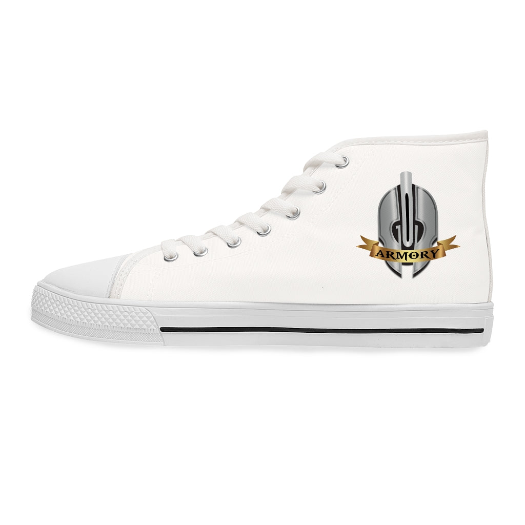 God Armory Women's High Top Shoes of Peace - White