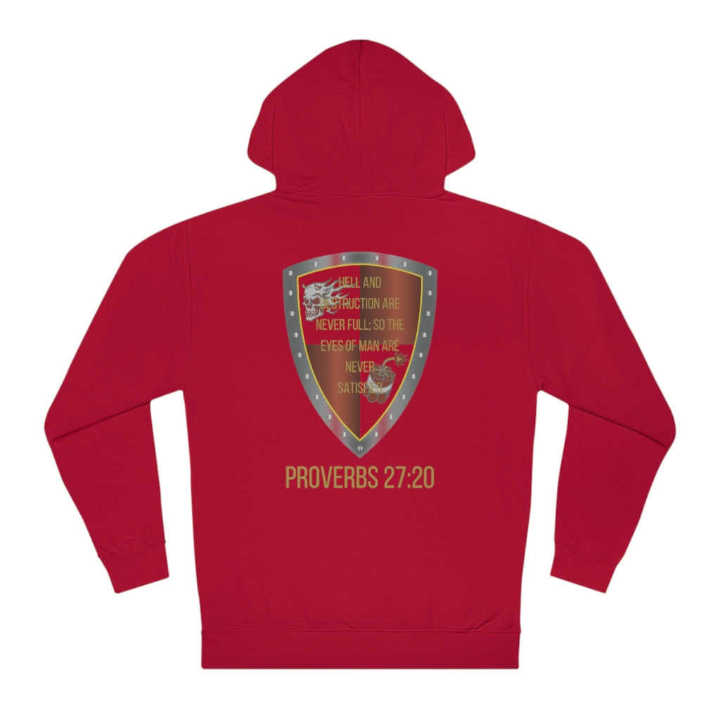 Proverbs 27:20 Shield of Faith Hooded Sweatshirt