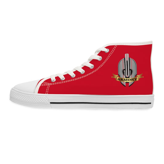 God Armory Women's High Top Shoes of Peace - Red