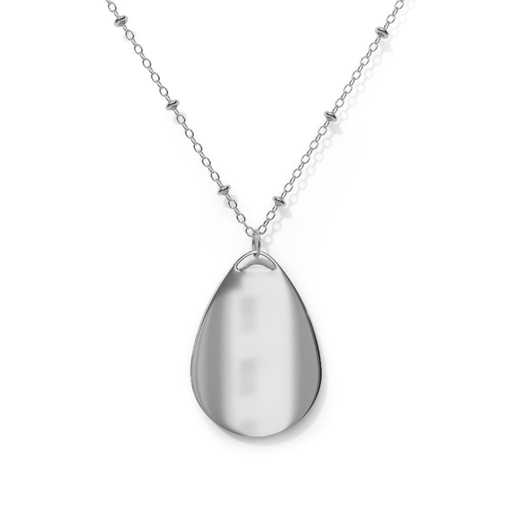 God Armory Helmet Oval Necklace -White