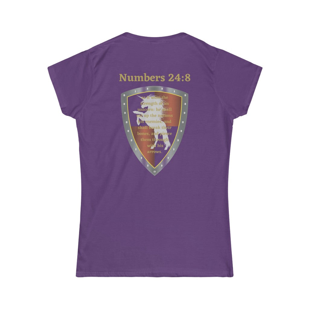 Numbers 24:8 Shield of Faith Tee