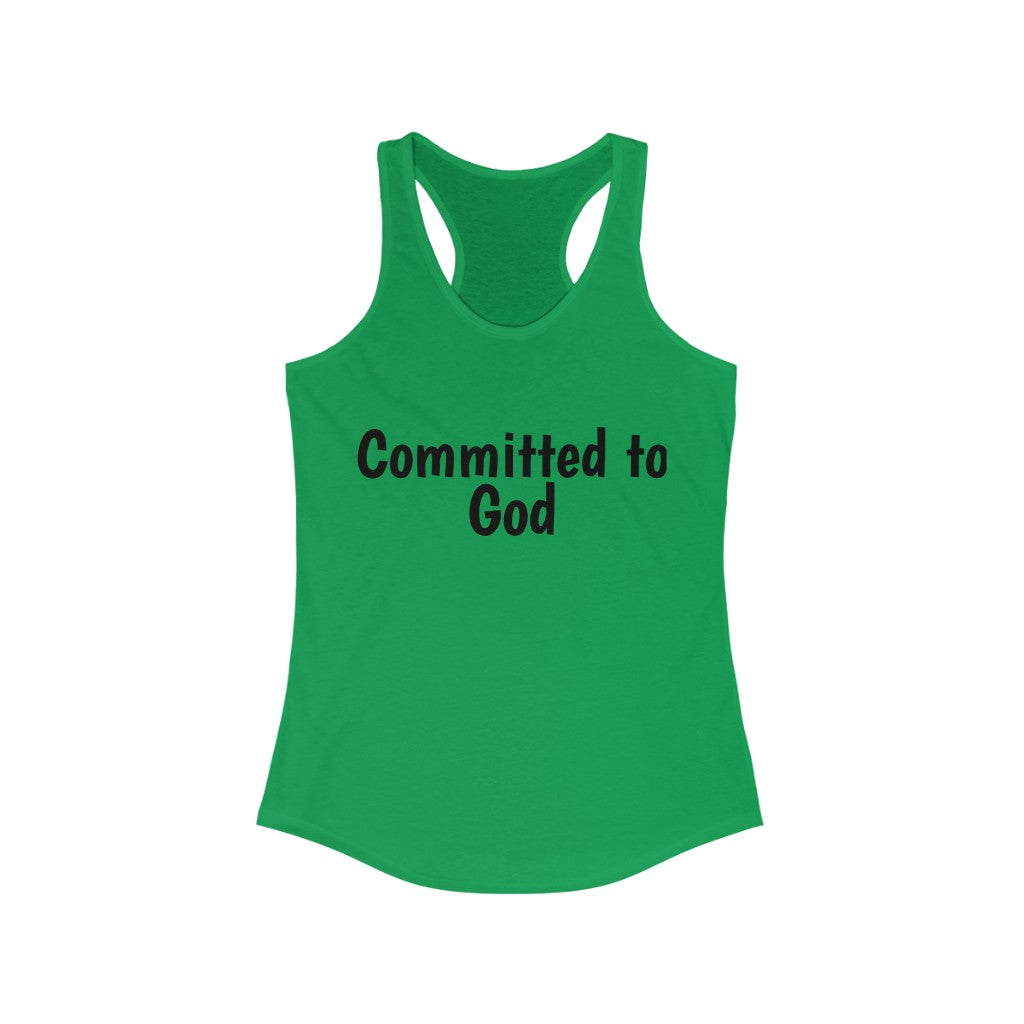 Committed to God Racerback Tank