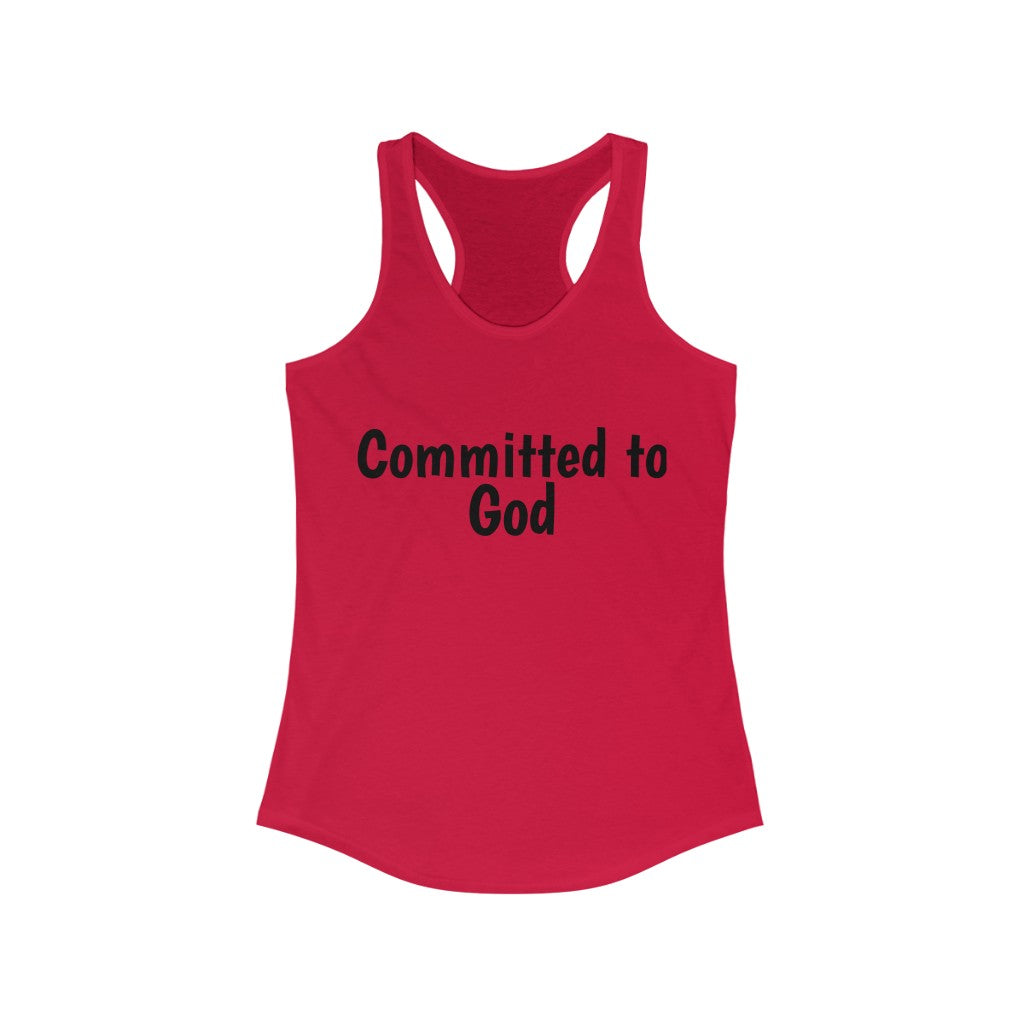 Committed to God Racerback Tank