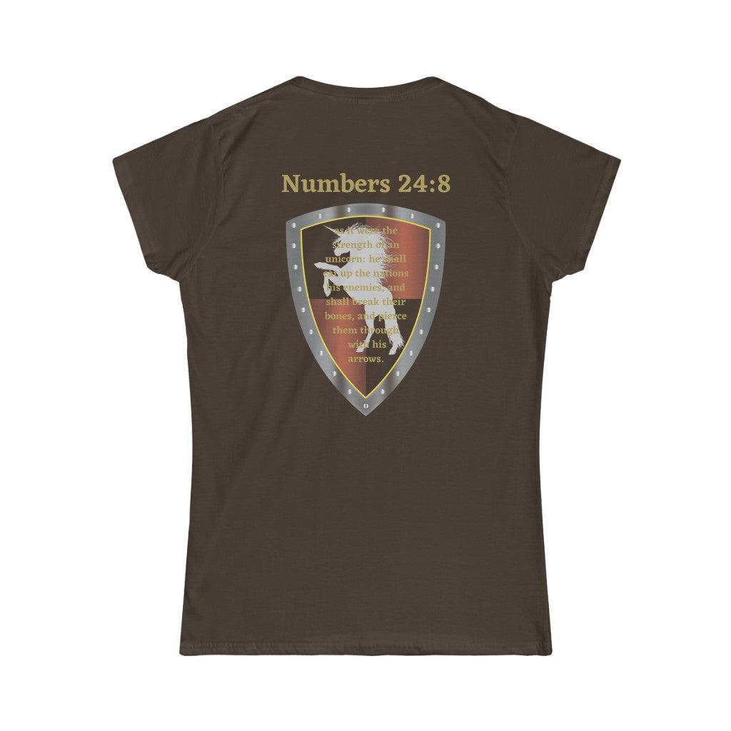 Numbers 24:8 Shield of Faith Tee