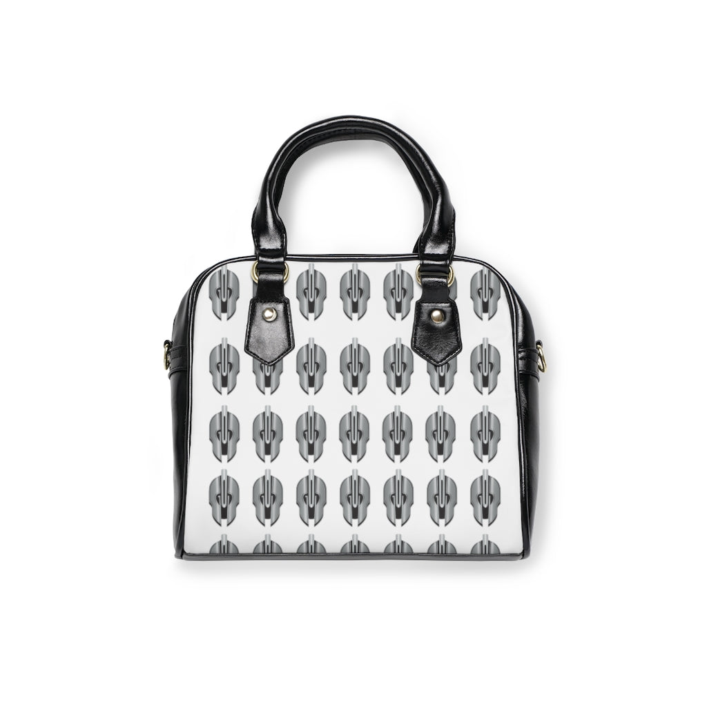 God Armory Pattern Shoulder Handbag