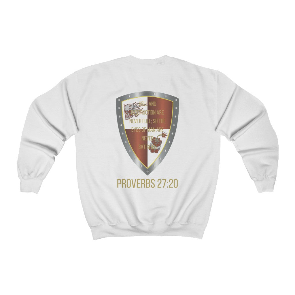 Proverbs 27:20 Shield of Faith Sweater