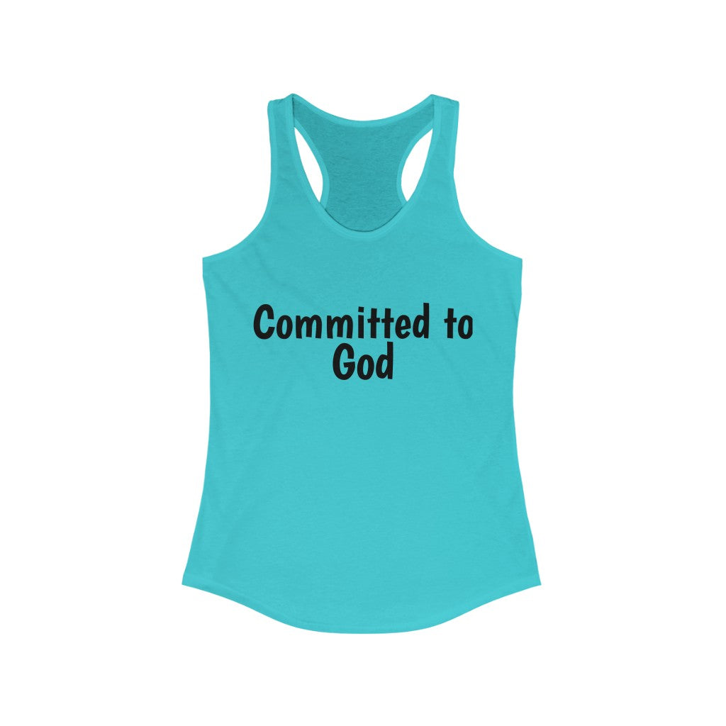 Committed to God Racerback Tank