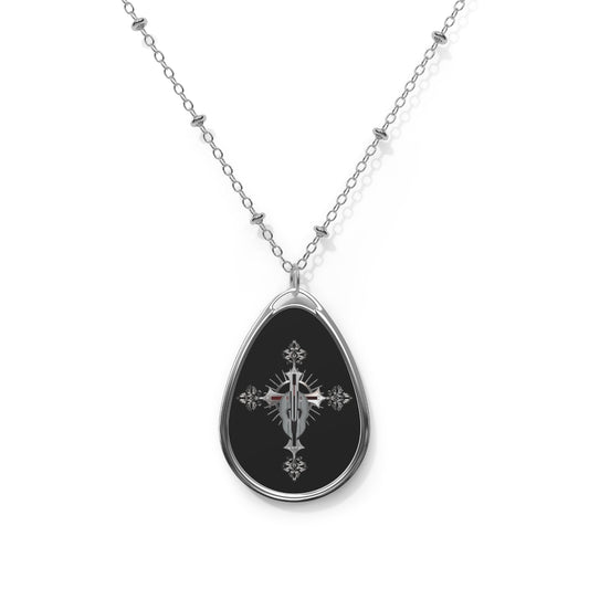 Cross Necklace - Black