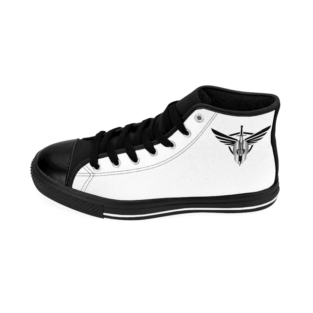 God Armory Wings Men's High-top Shoes of Peace- White