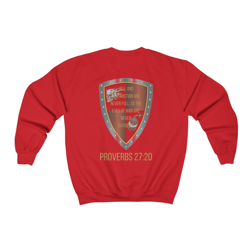 Proverbs 27:20 Shield of Faith Sweater