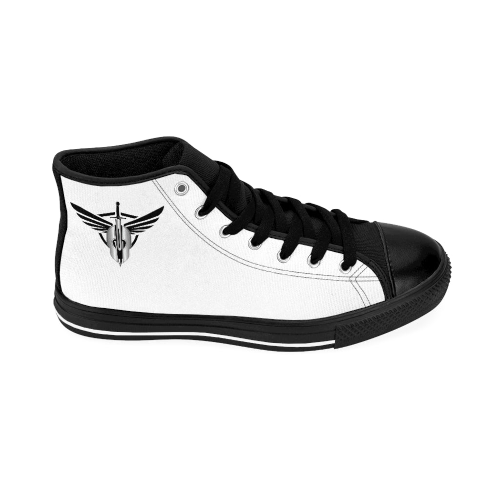 God Armory Wings Men's High-top Shoes of Peace- White