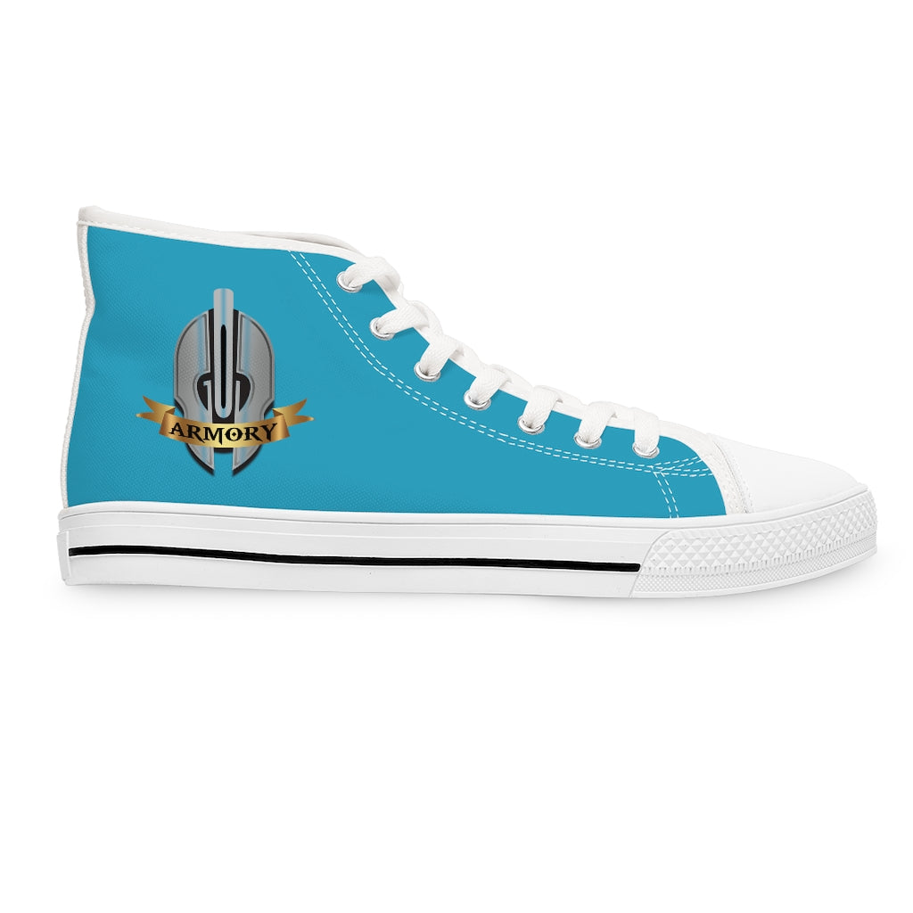 God Armory Women's High Top Shoes of Peace - Blue