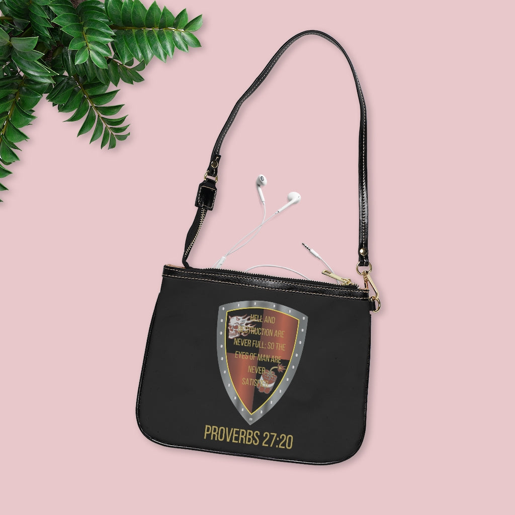 Proverbs 27:20 Small Shoulder Bag