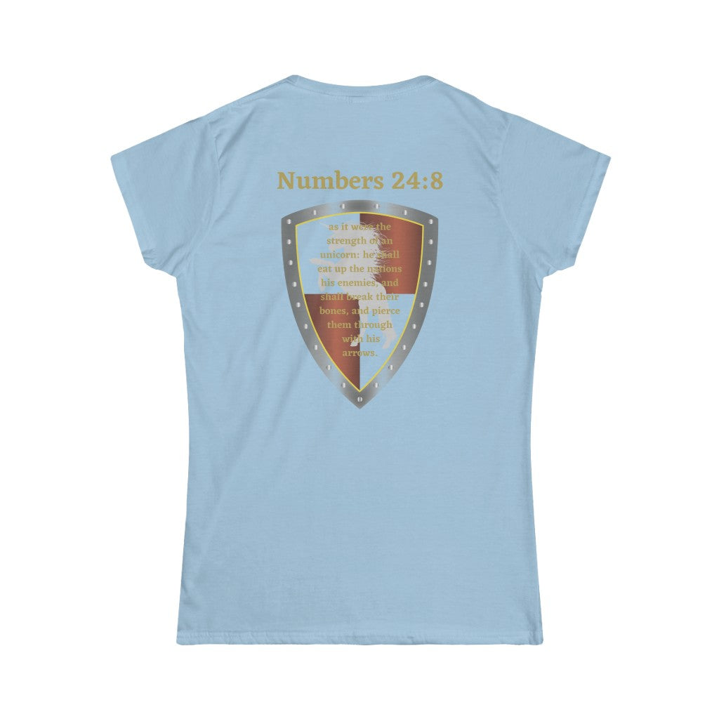 Numbers 24:8 Shield of Faith Tee