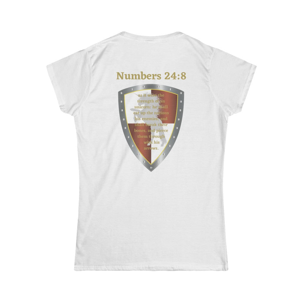 Numbers 24:8 Shield of Faith Tee