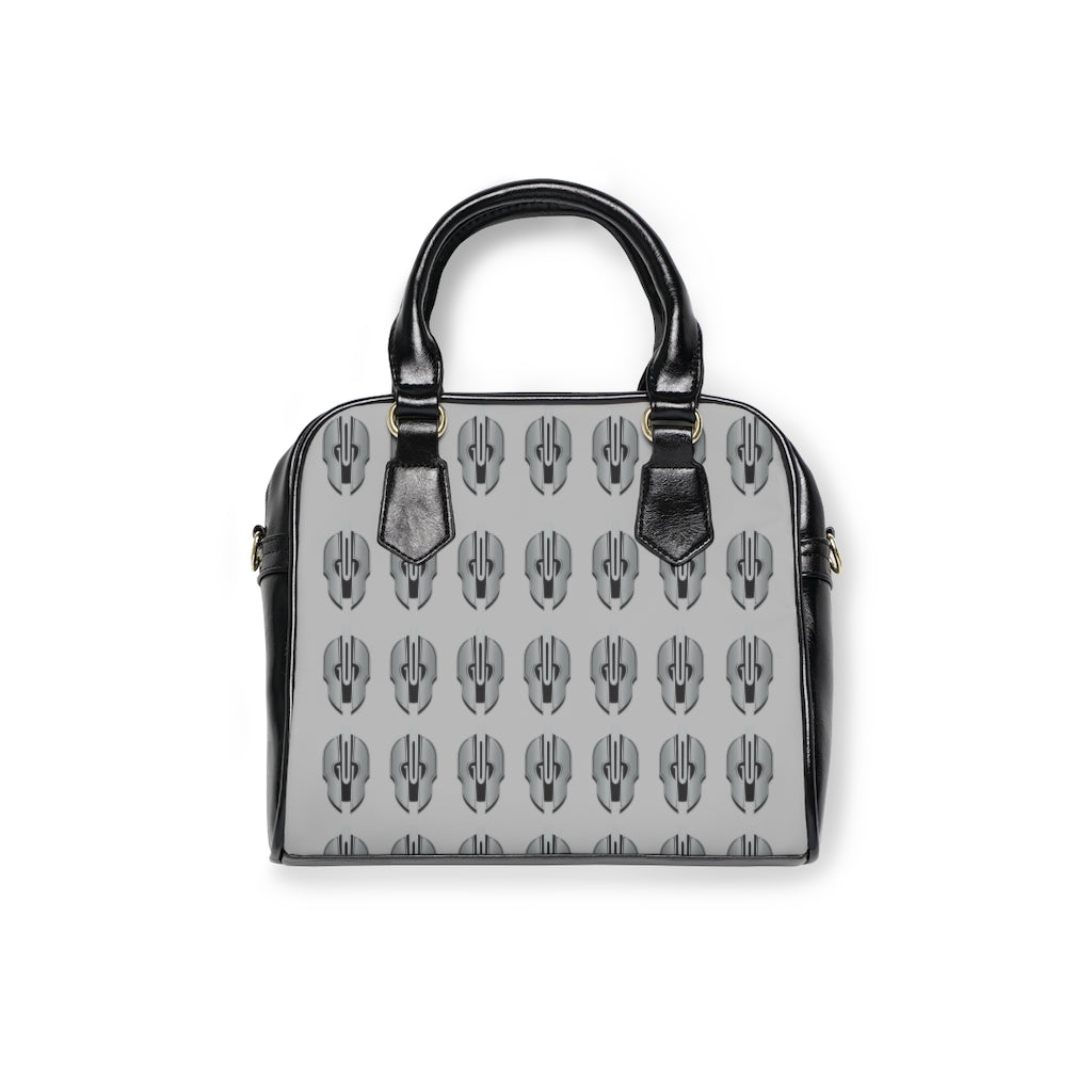 God Armory Pattern Shoulder Handbag