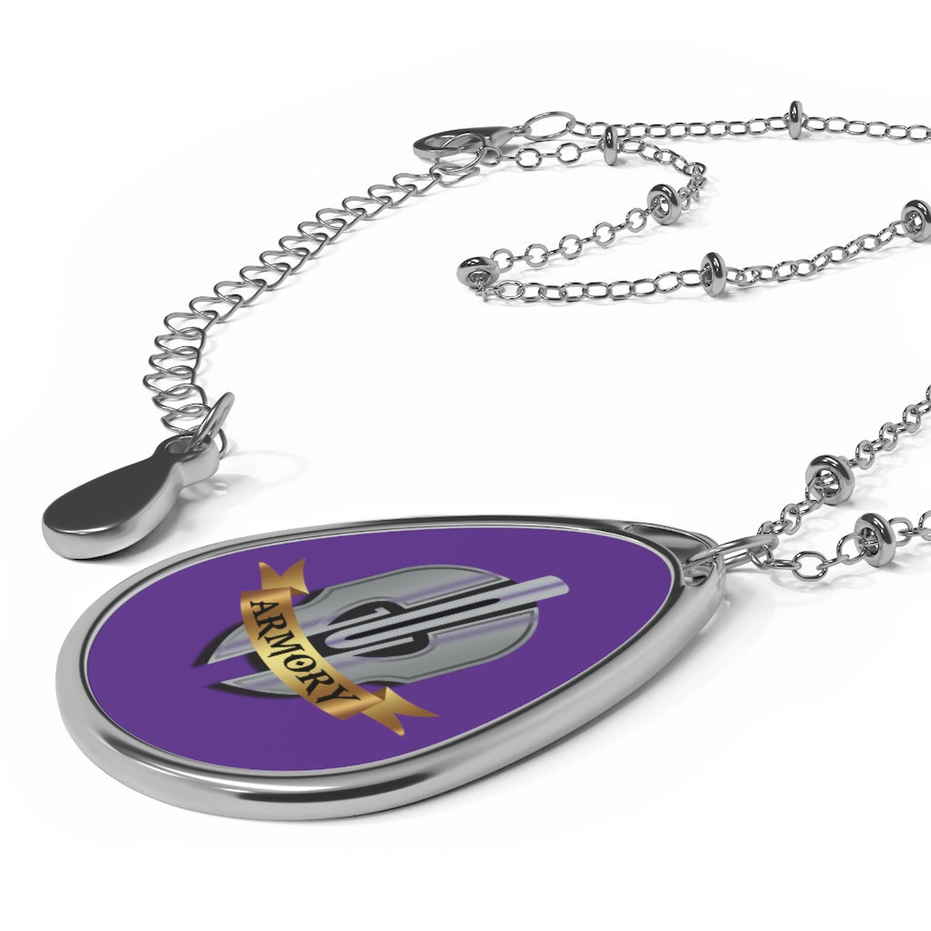 God Armory Oval Necklace - Purple