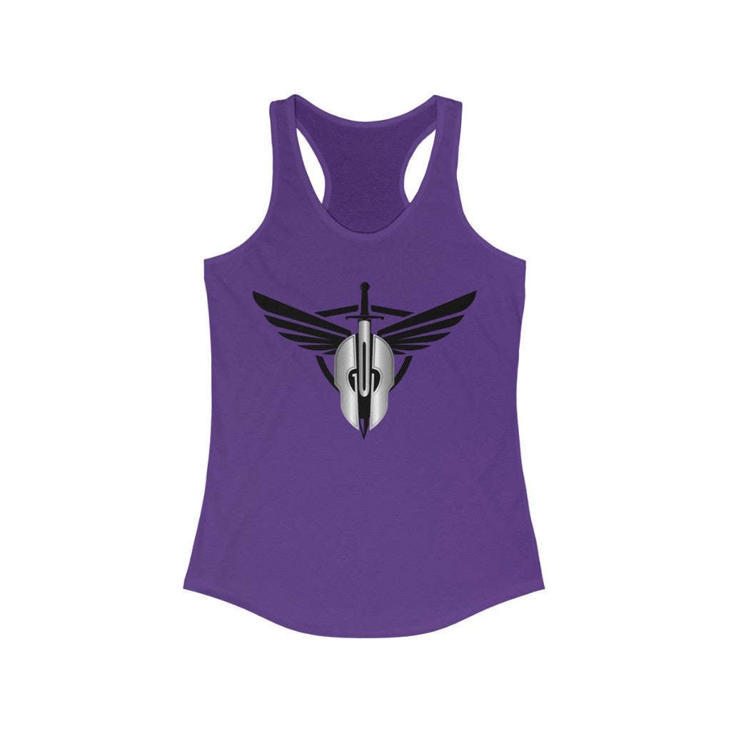 God Armory Helmet Wings Women's Racerback Tank