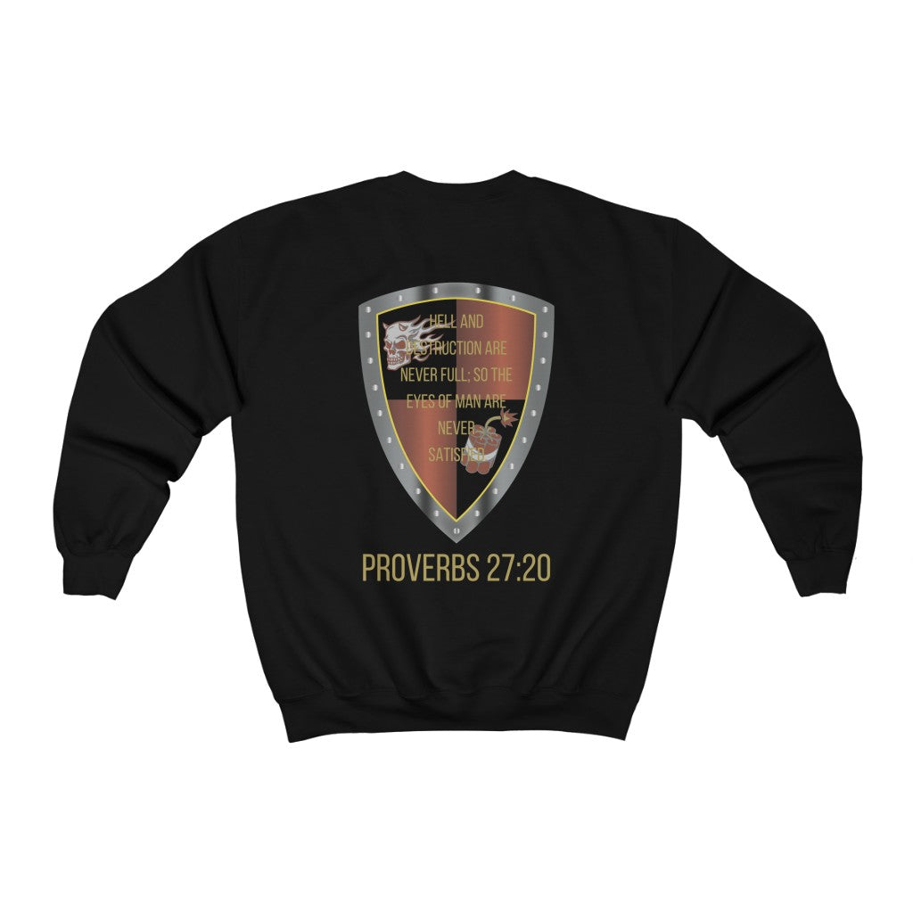 Proverbs 27:20 Shield of Faith Sweater