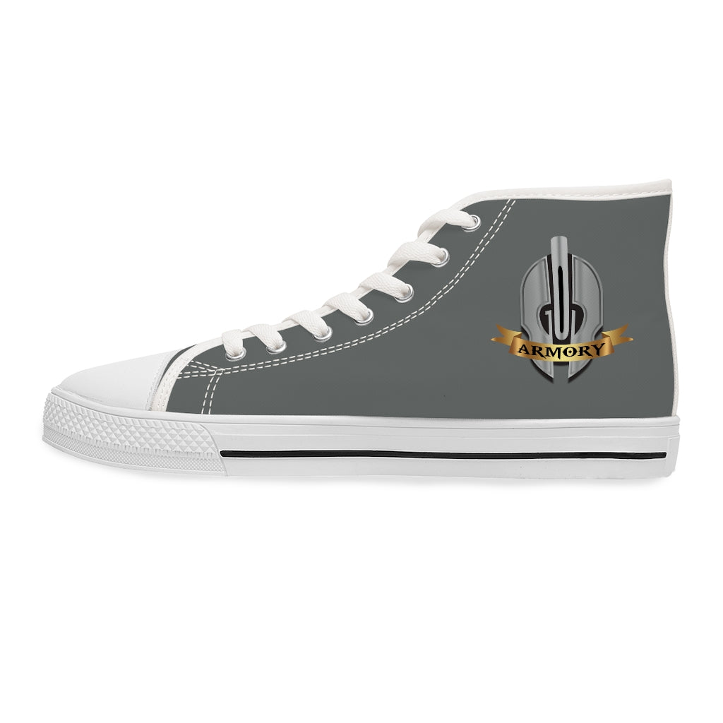 God Armory Women's High Top Shoes of Peace- Gray