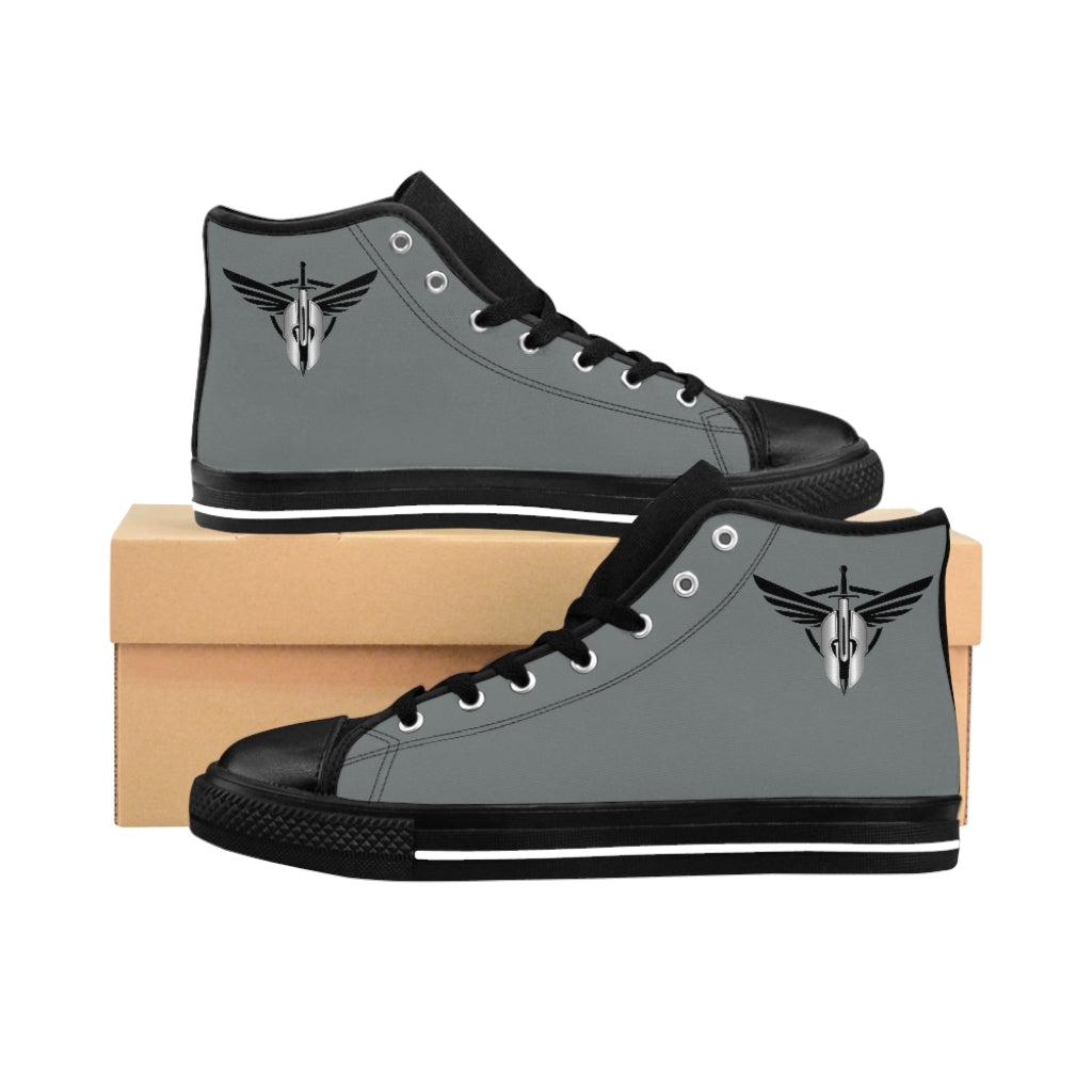 God Armory Wings Men's High-top Shoes of Peace- Gray