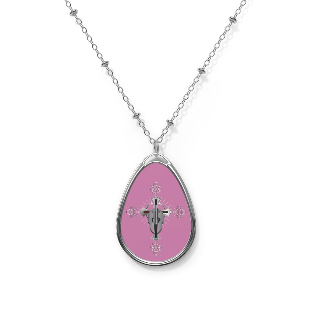 Cross Necklace - Pink