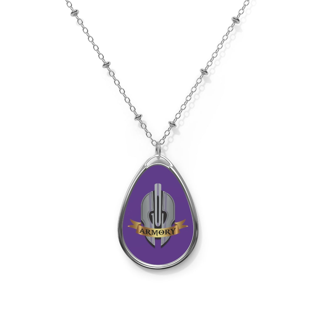 God Armory Oval Necklace - Purple