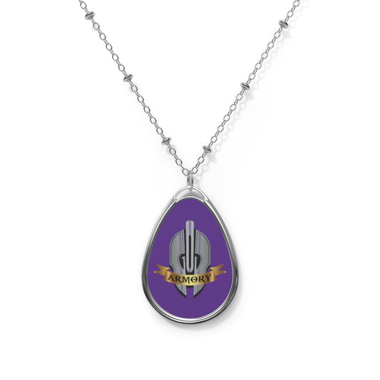 God Armory Oval Necklace - Purple