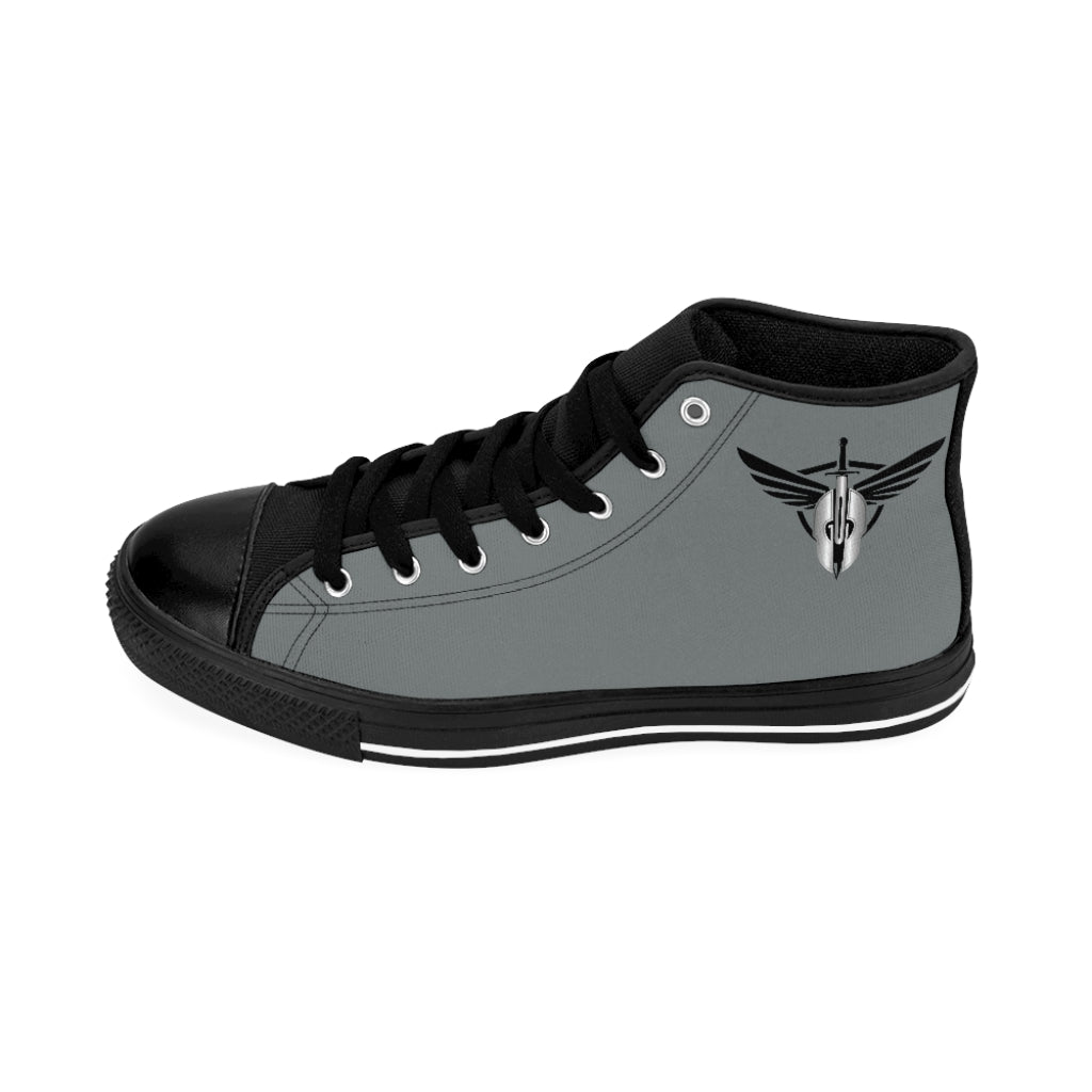 God Armory Wings Men's High-top Shoes of Peace- Gray