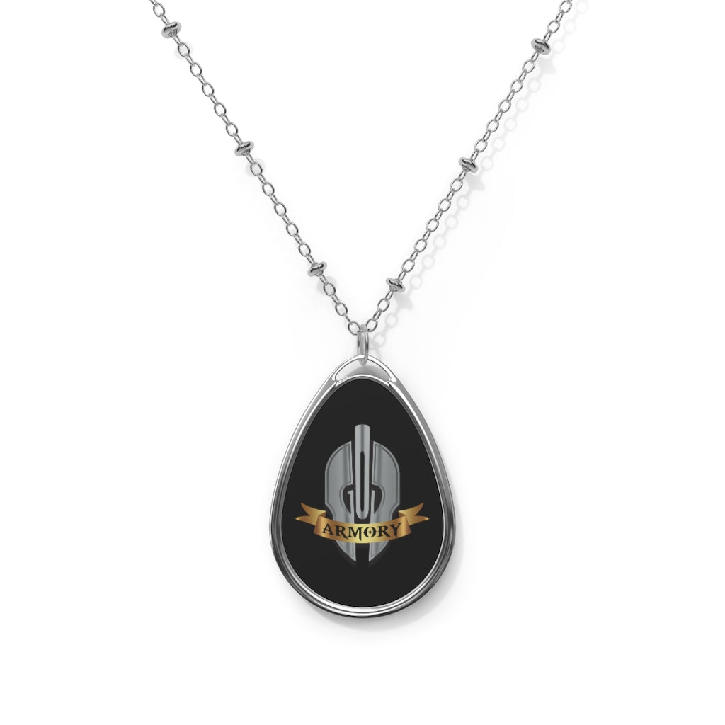 God Armory Oval Necklace - Black