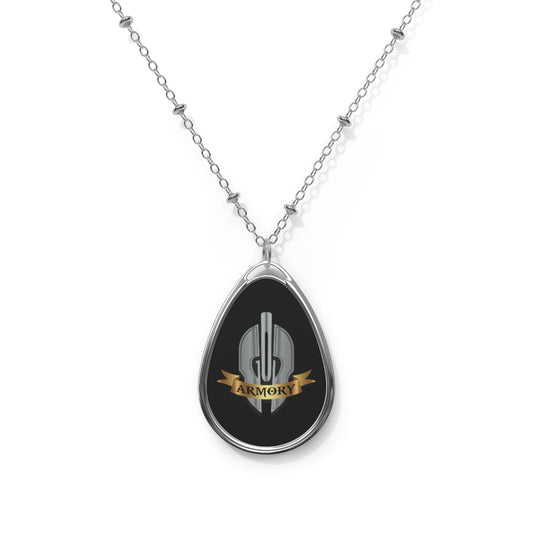 God Armory Oval Necklace - Black